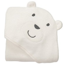 Carters Baby White Bear Hooded Hoodie Towel