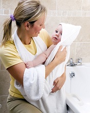 Clevamama Splash and Wrap Hooded Baby Bath Towel, White