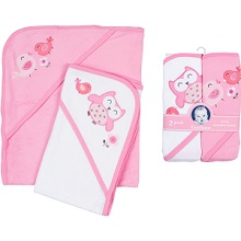 Gerber 2 Count Hooded Towel Pink