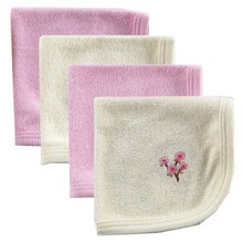 Hudson Baby Touched By Nature 4 Pack Organic Washcloths