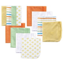 Luvable Friends 12 Pack Soft Baby Washcloths.