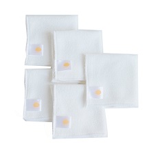 Satsuma Designs Organic Wash Cloths and Wipes 5 Pack, White, Made in the USA.