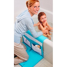 Aquatopia - Deluxe Safety Bath Time Easy Kneeler and Elbow rest for Cleaning Baby in Bathtub, convenient pockets for soaps, shampoo and more.