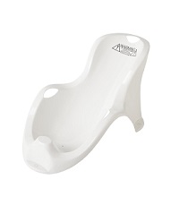 Primo Infant Bath Seat in White for bathtub or sink.