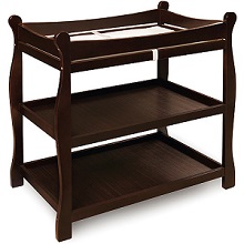 Badger Basket Sleigh Style Changing Table, Espresso