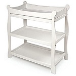 Badger Basket Sleigh Style White Changing Table