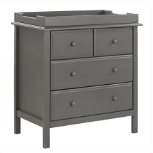 Davinci Autumn 4 Drawer Changer Dresser with Removable top, Slate.