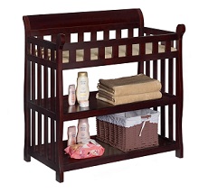 Delta Eclipse Changing Table in Espresso with 2 Shelves