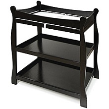 Sleigh-style Back Infant Changing Table