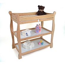 Sleigh-style Natural Changing Table