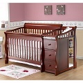 Sorelle Tuscany 4-in-1 Convertible Changing Table and Crib Combo