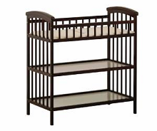 Badger Basket Corner Changing Table with Hamper, Espresso