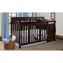 Storkcraft - Portofino Convertible Crib and Changer Combo, Espresso