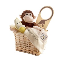 Baby Aspen Five Little Monkeys Gift Set with Keepsake Basket