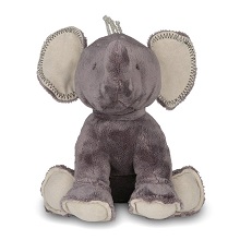 Barefoot Dreams Barefoot in the Wild Plush Elephant with suede inside the ears and tail for sensory and play.