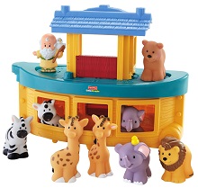 Fisher-Price Little People Noah Ark Toy set with animals for toddlers to discover.