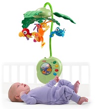 Fisher-Price Musical Crib Mobile, Rainforest Peek-a-Boo Leaves