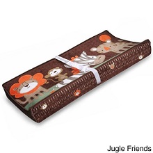 Baby's Journey Changing Pad Cover - Brown Jugle Friends