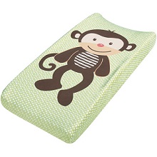 Summer Infant Plush Pals Changing Pad Cover Green Brown Monkey
