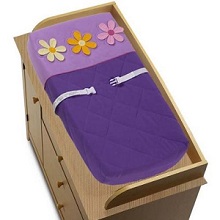 Sweet JoJo Designs Purple Changing Pad Cover - Danielle's Daisies