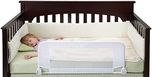 dexbaby Safe Sleeper toddler bed rails convertible cribs, white