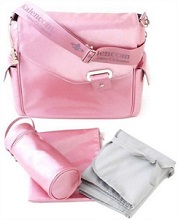 Kalencom Ozz Iridescent New Diaper Flap Bag, Pink