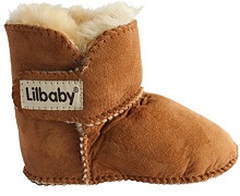 Libaby Bergen Merino Sheepskin Botties Baby, Suede outside