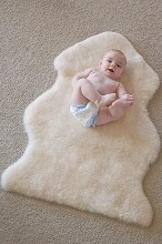 Overland Short Wool Sheepskin Baby Rug